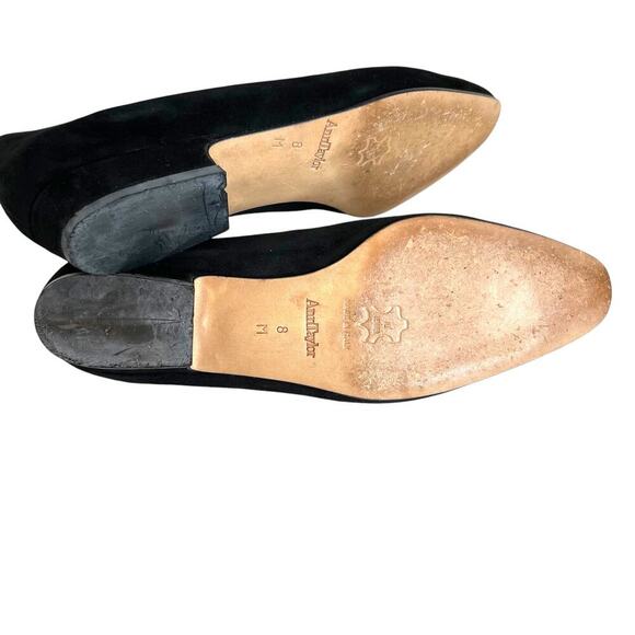 ANN TAYLOR Design Studio Flats in Black Suede Women's Size 8 - Picture 9 of 10